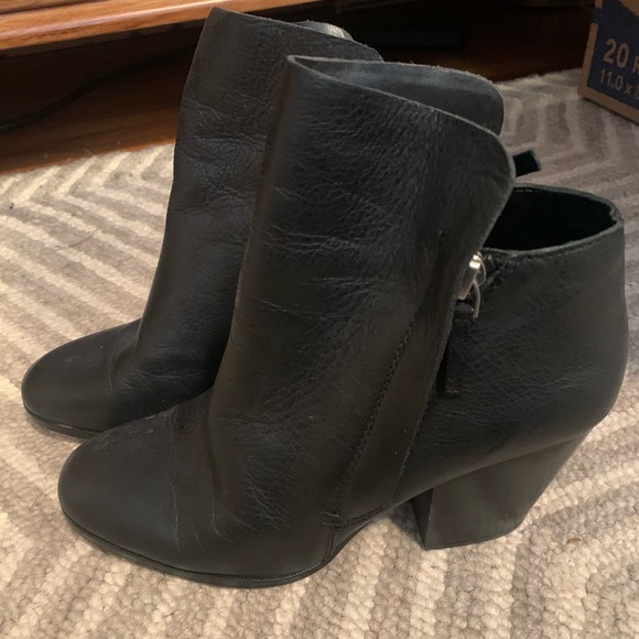 1. State Black Leather Booties - Picture 2 of 4